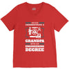 Never Underestimate A Grandpa With An Engineering Degree V-Neck Tee
