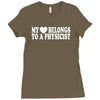 my heart physicist Ladies Fitted T-Shirt