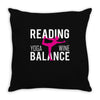 Reading Yoga Wine Balance Throw Pillow