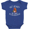 she's beauty she' grace t shirt chicken farm Baby Bodysuit