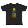 rainbow pineaplle Toddler T-shirt