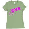 fuck love party Ladies Fitted T-Shirt