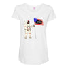 Astronaut Celebrating Independence  Day at 1776 Maternity Scoop Neck T-shirt