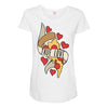 true love pizza slice Maternity Scoop Neck T-shirt