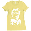 nope Ladies Fitted T-Shirt