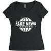fake news Women's Triblend Scoop T-shirt