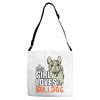 This Girl Loves Her Bulldog Adjustable Strap Totes