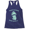 saint patrick made me do it Racerback Tank