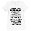 I Am A February Women Ladies Fitted T-Shirt