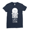 this is my lazy ghost costume Ladies Fitted T-Shirt