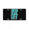 pop off pop up License Plate