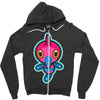 dubious disc Zipper Hoodie