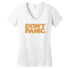 don't panic Women's V-Neck T-Shirt