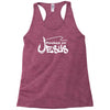 hooked on jesus Racerback Tank