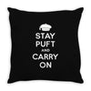 stay puft and carry on Throw Pillow