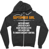 September Girl Hated By Many Zipper Hoodie