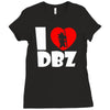 i love dbz  fun  super saiyajin piccolo vegeta dragonball son goku Ladies Fitted T-Shirt
