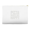 pizza makes me happy Accessory Pouches