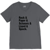 rock paper scissors lizard spock big bang theory geek nerd gift t shir V-Neck Tee
