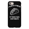 fitness fit taco in my mouth funny food eating healthy exercise gym iPhone 8 Case