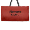 video game expert t shirt 3xl funny xbox ps3 nerdy geeky wii cod snipe Weekender Totes