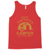 what happens in camper stays in camper vintage style camp funny Tank Top
