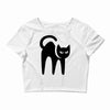 cat black Crop Top