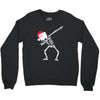 skeleton dabbing christmas Crewneck Sweatshirt