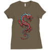 chinese dragon Ladies Fitted T-Shirt