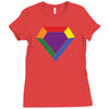 Rainbow LGBT Diamond Ladies Fitted T-Shirt