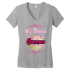 quens are born [your date] Women's V-Neck T-Shirt