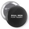 real men play rugby Pin-back button