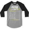 June Girl Facts Cancer 3/4 Sleeve Shirt