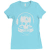 astronaut skull Ladies Fitted T-Shirt