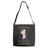 UNICORNS ARE BORN IN AUGUST Adjustable Strap Totes