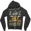 Born July Multitasking Problem Solving Tees Zipper Hoodie