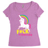 gay pride f#ck younicorn funny rude unicorn Women's Triblend Scoop T-shirt