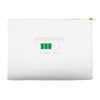 low battery introvert pun humor Accessory Pouches
