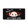 August Peeking Out Baby Boy License Plate