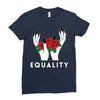 equality white Ladies Fitted T-Shirt