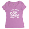 this is what a cool grandma looks like Women's Triblend Scoop T-shirt