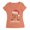 ron swanson christmas Women's Triblend Scoop T-shirt
