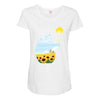 totoro sunflower Maternity Scoop Neck T-shirt