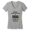 smart good looking science teacher profession Women's V-Neck T-Shirt