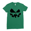 pumpkin face Ladies Fitted T-Shirt