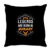 Legends are born in January Throw Pillow