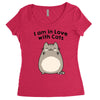 i am in love with cats Women's Triblend Scoop T-shirt