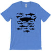 shark chart light blue t shirt T-Shirt