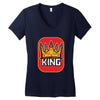 king red Women's V-Neck T-Shirt