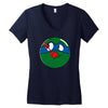 who watches the pizza Women's V-Neck T-Shirt